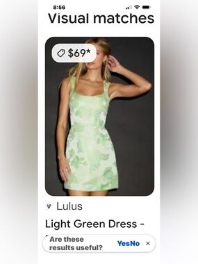 Lulu's Light Green Floral Square-Neck Mini Dress
